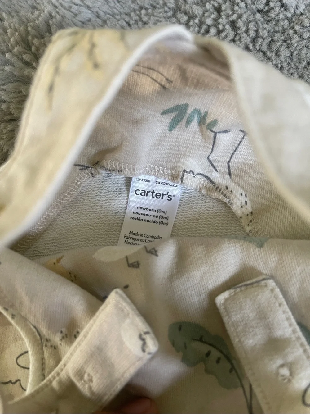 Carters size newborn